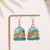 Multicoloured small bell, ethnic metal earrings, 2022, ethnic style
