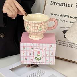 郁金香马克杯陶瓷杯早餐杯牛奶杯酒店婚庆开业礼品伴手礼生日礼物