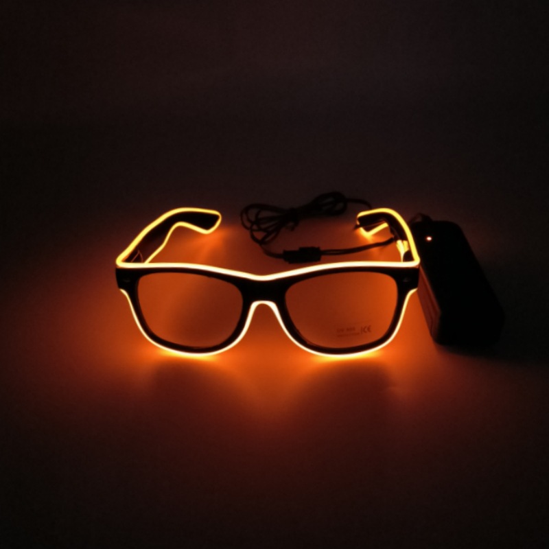 Fábrica directa fiesta gafas luminosas bar espectáculo gafas luminosas props cool led rescate fluorescente