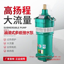 QD多级潜水电泵家用220V深井用高扬程抽水机农用灌溉工地降水泵