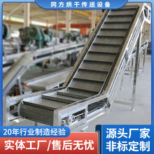 定制不锈钢链板提升机 果蔬饮品药材上料机 食品链板提升输送机