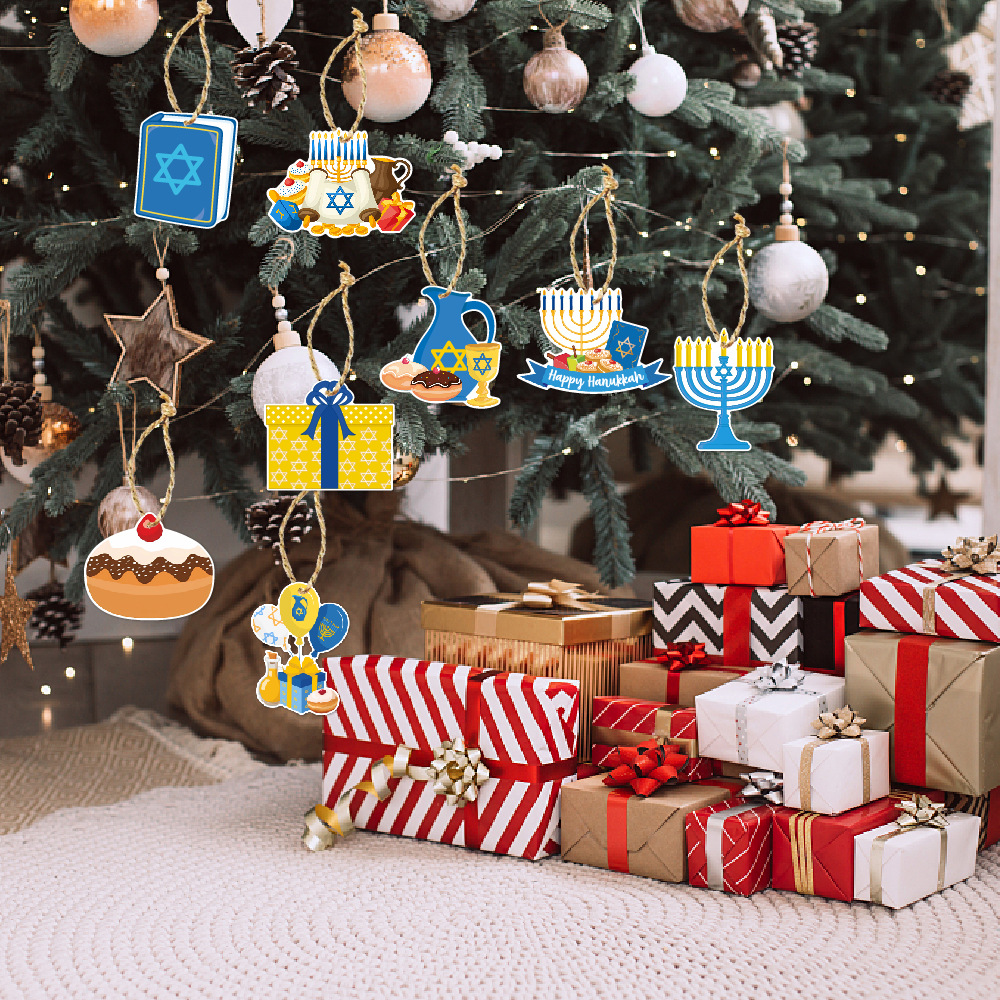 Colgante de decoración de fiesta de Hanukkah colgante de decoración de fiesta de Hanukkah de Amazon