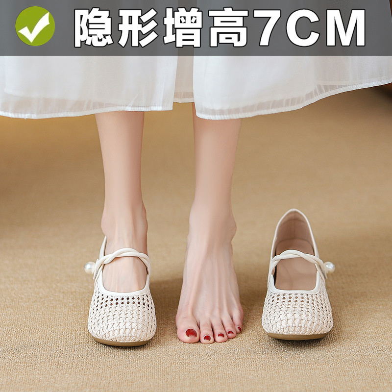 2026 New Fashion Woven Hollow Shoes for Women, Summer Outdoor Wear, Hidden Heel, Single Strap Mary Jane Shoes for Women, in Stock 2026 New Fashion Woven Hollow Shoes for Women, Summer Outdoor Wear, Hidden Heel, Single Strap Mary Jane Shoes for Women, in Stock