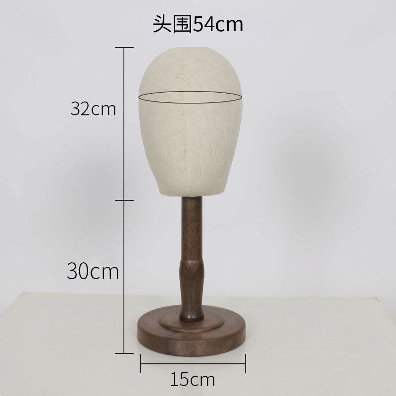 Maniquí de Cabeza para Sombreros y Pelucas de Plástico y Lino para Escaparate