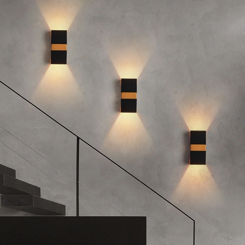 Waterproof Indoor and Outdoor B&B Courtyard Aisle Staircase Hotel Balcony Double-Headed Normcore Modern Led Wall Lamp