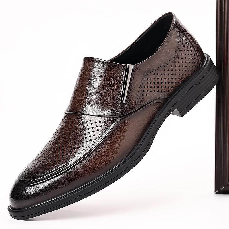 New Casual Shoes, Hollow Business British Korean Style Leather Shoes, Work Shoes, Breathable Clogs, Sandals New Casual Shoes, Hollow Business British Korean Style Leather Shoes, Work Shoes, Breathable Clogs, Sandals