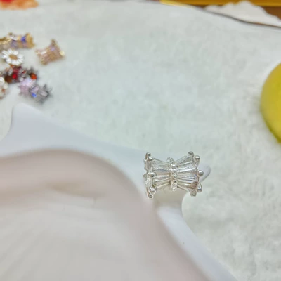 Beads 2025 New Model — Zərgərlik ara hissələri - 8-silver-white-diamonds