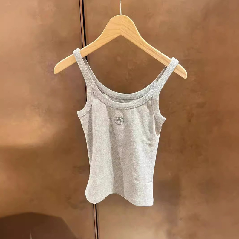 Marine EPRINCESS Spring/Summer Classic Moon Logo Embroidered Stretch Slim Sexy Camisole