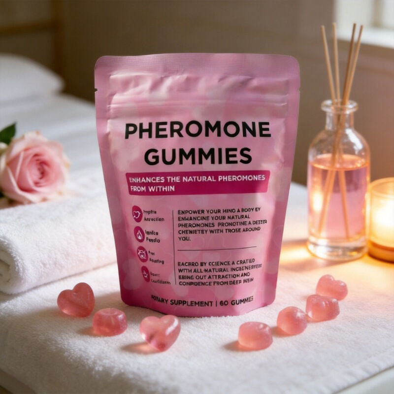 Pheromone Gummies, Pheromone Fruit-Flavored Maca, Strawberry-Flavored Dietary Supplement, Popular Snack Pheromone Gummies, Pheromone Fruit-Flavored Maca, Strawberry-Flavored Dietary Supplement, Popular Snack