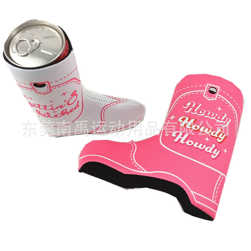 鞋子形状杯套330ml潜水料12oz可乐套创意工艺热升华白色印刷杯套