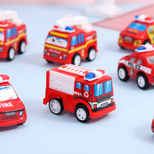 Pull back inertia fire toy car children's educational toy car engineering car mini simulation car kindergarten