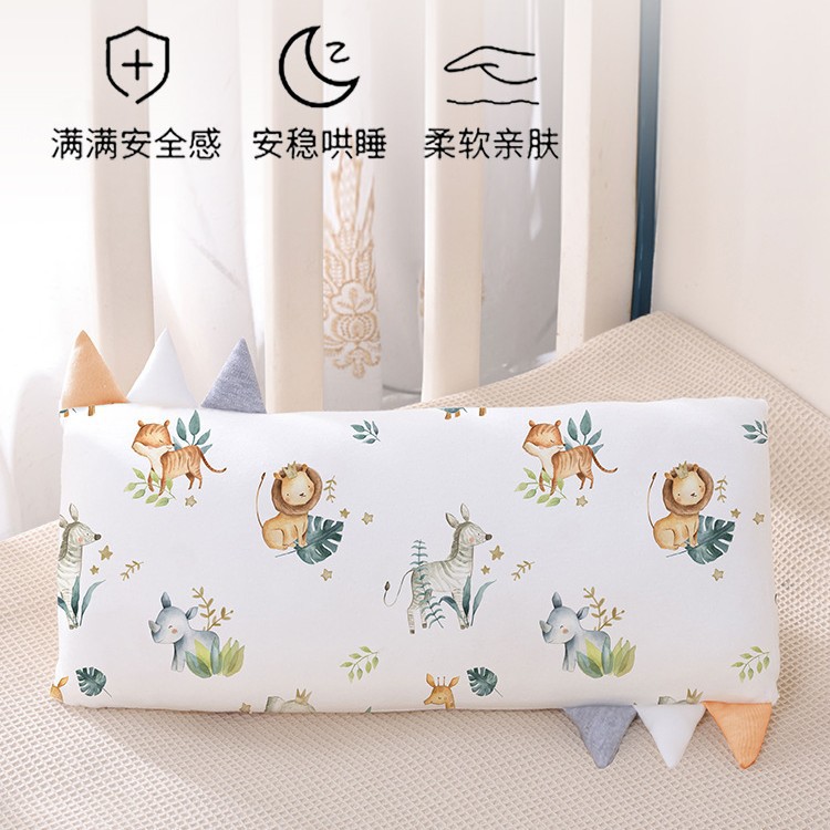 竹纤维枕头婴儿六角枕小孩柔软纯棉低枕芯睡觉幼儿园侧睡安抚枕