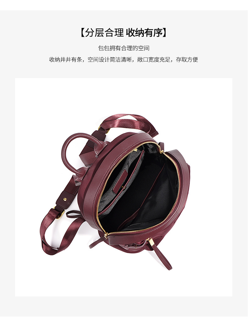 Title 2, Mochila Casual Feminina de Couro Bovino e Nylon...