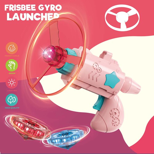 Glittering dragonfly pistol flying saucer darting stall top spinner flying disc outdoor children girl boy kindergarten toy