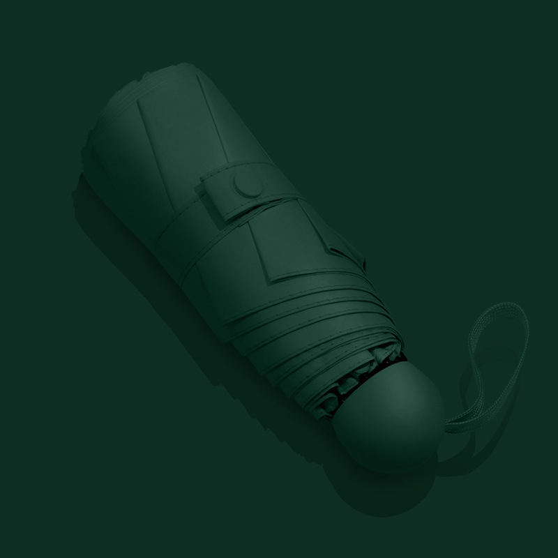 Paraguas a prueba de sol para mujer paraguas a prueba de sol a prueba de rayos UV de doble uso de cinco veces mini pequeño paraguas portátil plegable cápsula