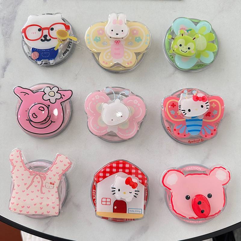 Ins Glue Rotating Bracket Suitable for Magsafe Film Magnetic Mobile Phone Bracket Telescopic Air Bag Lazy Bracket New