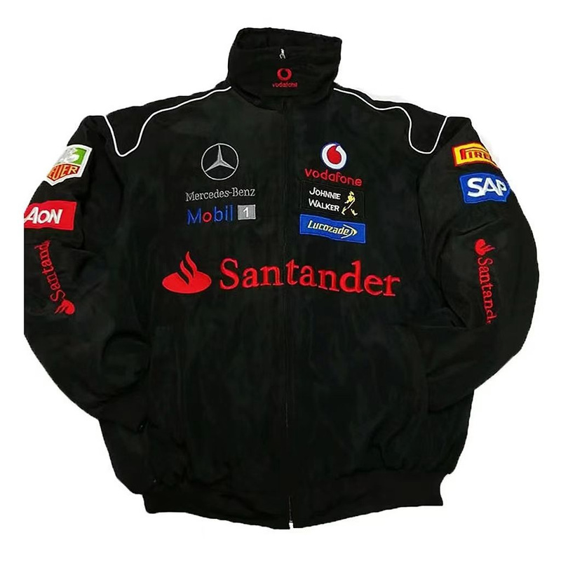 F1 Racing Clothing American Retro Motorcycle Clothing Motorcycle Cycling Clothing Embroidered Jacket MercedesBZ Mercedes-benz Jacket