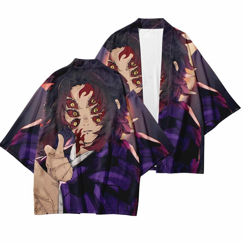 Первые часы аниме Ghost Destroy Digital Printing Covered Cloak Cloak Kimono Weaving