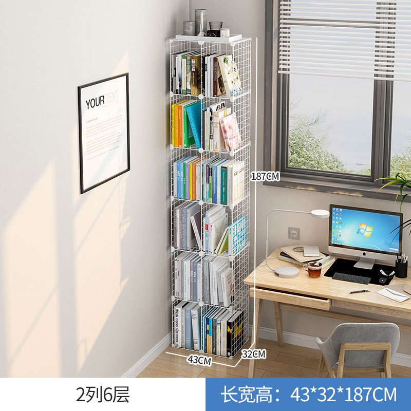 [더블 행 폭 43CM 좁은‼◆] 2 열 및 6 층-흰색