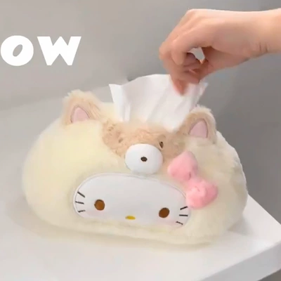 yellow plush tissue box for: Car tissue box/set