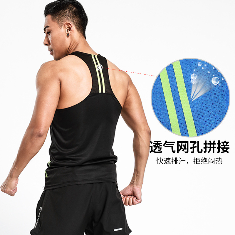 Camiseta de entrenamiento de maratón hombre de verano ropa de fitness ropa de entrenamiento de secado rápido carrera chaleco sin mangas