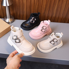 女童马丁靴2025秋季新款男童单靴英伦风儿童靴子秋冬外贸休闲短靴