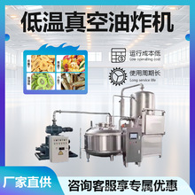 大型真空低温油炸机炸蚕蛹花生油炸锅炉全自动果蔬脆脱油加工产线