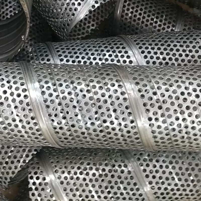 金属圆孔过滤网筒不锈钢冲孔过滤管中心杆滤清器滤芯高温耐酸滤芯