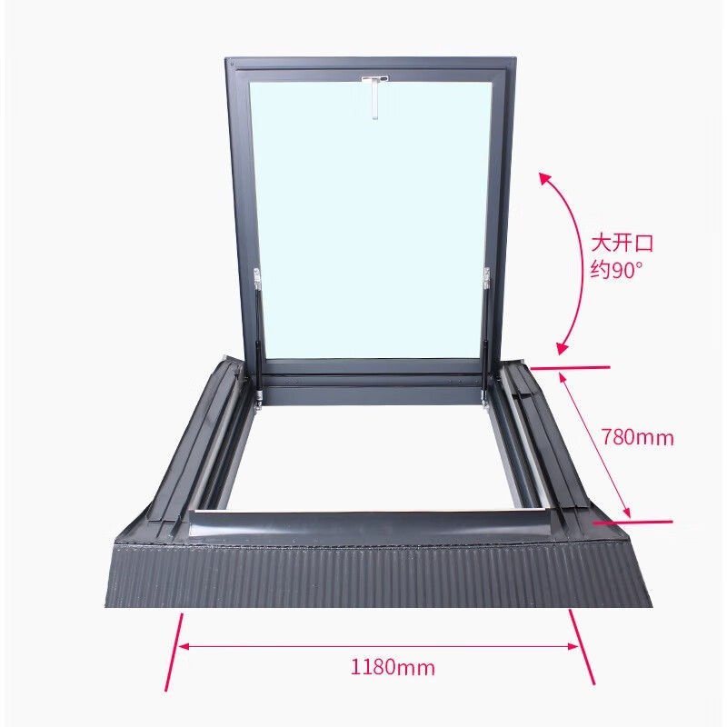 Electric Well Window Sloping Basement Aluminum Alloy Sunroom Daylighting Attic Roof Sloped Roof Skylight Roof