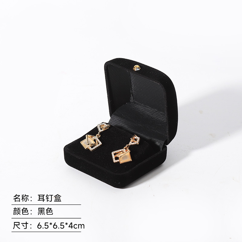 ゴールデンバックルベルベットジュエリーボックスイヤリングボックスネックレスボックスリングボックスイヤリングボックスベルベットジュエリー包装ボックスイヤリングボックス