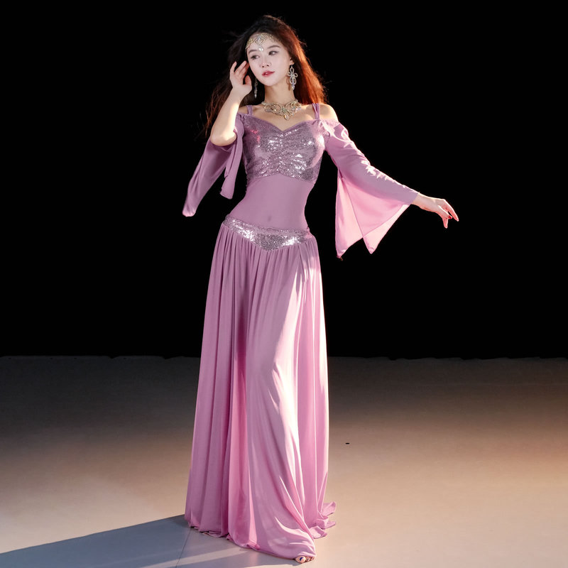 Dancers Original Design Belly Dance Costume Fall/Winter Oriental Dance Net Belly Covering Practice Class Costume suit 5052 Dancers Original Design Belly Dance Costume Fall/Winter Oriental Dance Net Belly Covering Practice Class Costume suit 5052