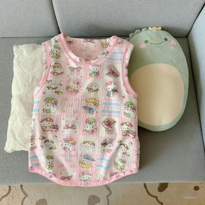Cute Cartoon Hellokitty Pet Dog Vest Summer Thin Breathable Medium-Sized Dog Vest for Corgi, French Bulldog, Shiba Inu