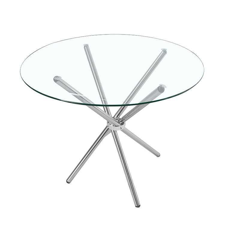 Mesa de comedor de vidrio temperado personalizada mesa de comedor de vidrio temperado lujoso mesa de negociación de alta calidad mesa de comedor casera silla