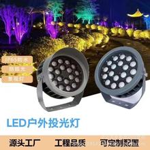照树灯景观射灯led射树灯户外防水庭院园林七彩插地灯草坪投光灯
