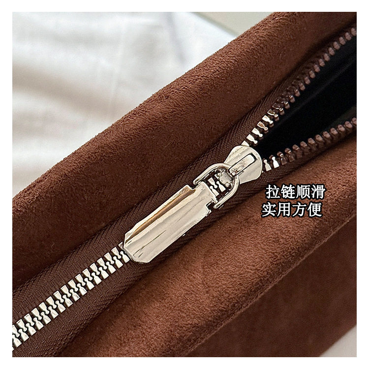 Túi đeo chéo nữ phong cách Hàn Quốc cổ điển, túi xách tay đa năng dung lượng lớn — màu cà phê, màu nâu, xanh lá cây, đen chi tiết 6
