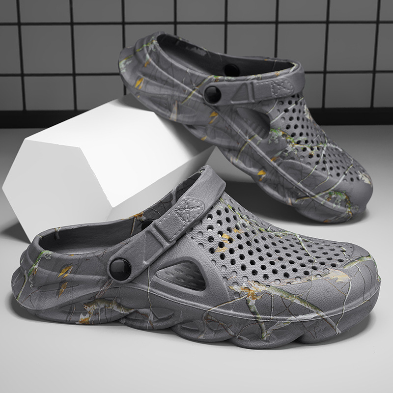 Transfronterizo tamaño 47 agujeros zapatillas de verano zapatillas de jardín al aire libre zapatillas de playa para hombres zapatillas frías