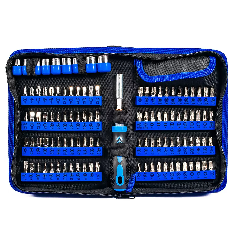 家电设备汽车维修110合1螺丝批工具布包 多用CRV铬钒钢螺丝刀套装