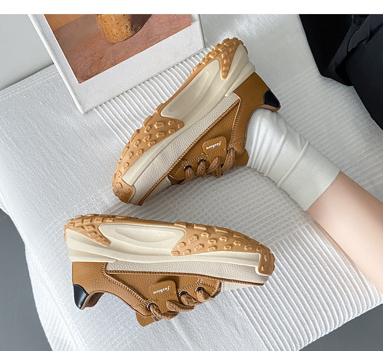 Version coréenne des chaussures de papa pour le printemps et l'automne 2024, nouvelles chaussures de tir de rue décontractées pour étudiants Instagram, chaussures hautes à semelles épaisses pour femmes_voghion.com