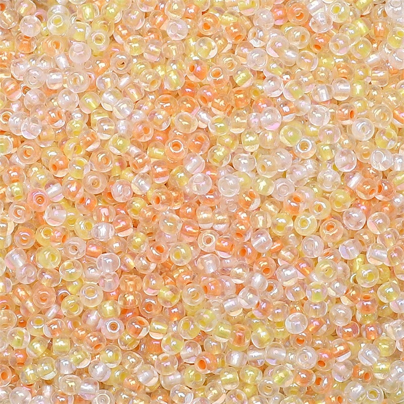2 - 4mm accesorios de collar de pulsera caseros DIY hechos a mano con cuentas de arroz de núcleo teñido de cuentas de color mágico súper excelente