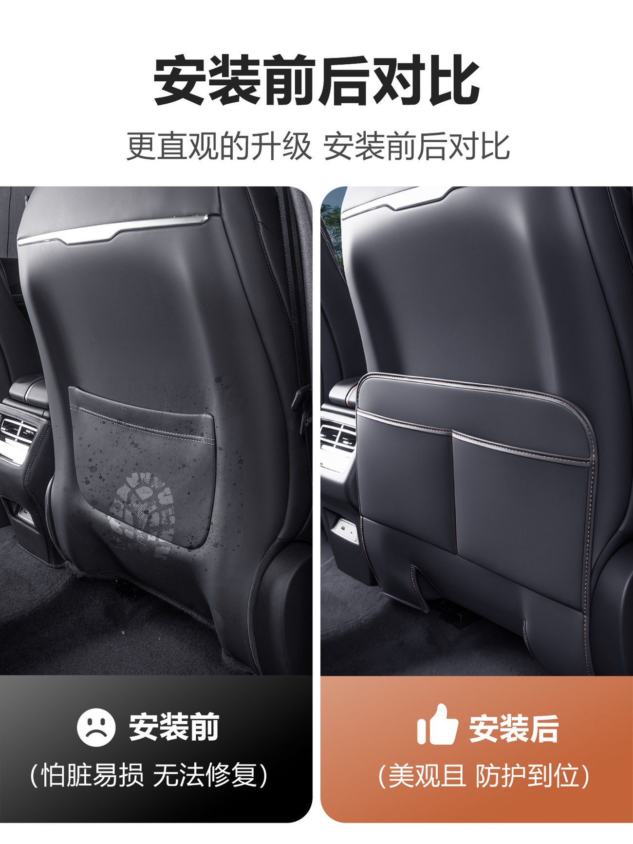 Suitable for Lincoln Z Seat Anti-Kick Pads, Seat Back Anti-Kick Protection Pads, Car Interior Modification Accessories and Supplies