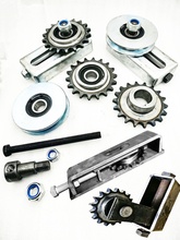 渣土车自动篷布配件 滑轮 齿轮 链条 涨紧轮调节轮 转角轮 万向节