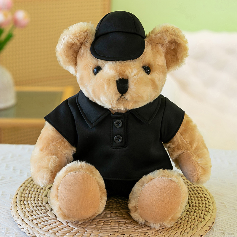 黑色polo衫小熊（定制联系客服） / 25cm