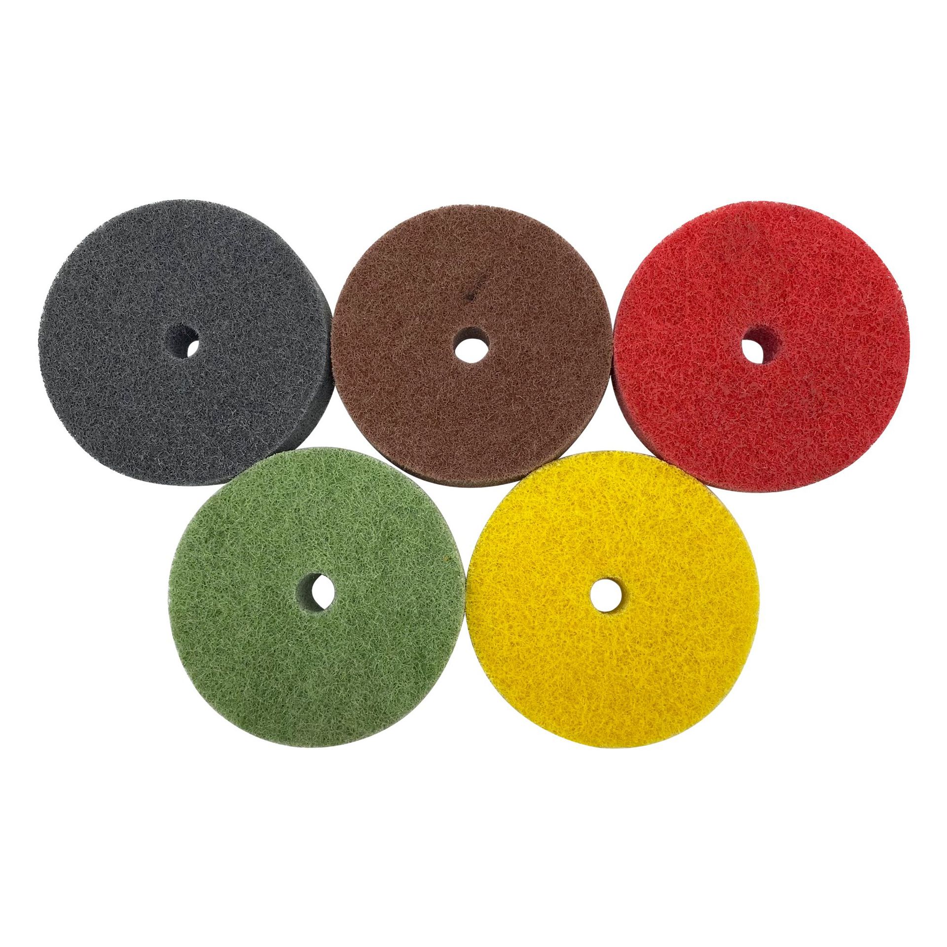 3寸不织布轮纤维轮尼龙抛光轮 台磨机抛磨机砂轮机75mm打磨耗材