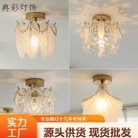 法式轻奢过道灯吸顶灯现代简约玄关阳台灯个性走廊衣帽间灯具