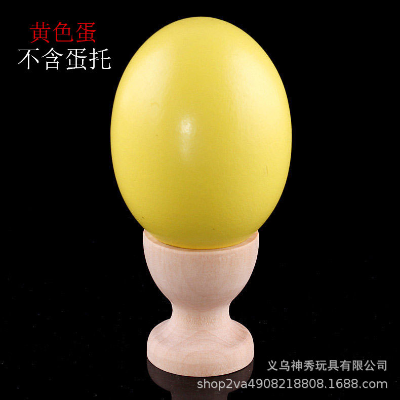 Huevo de simulación de madera DIY material estudiante niños pintado a mano graffiti huevo de pollo de madera blanco embrión pintado huevo colorido de Halloween