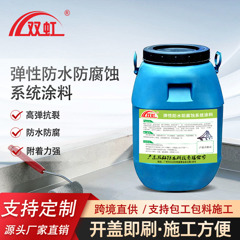 双虹 弹性防水防腐蚀系统涂料 污水厂防腐专用 防腐防水涂料施工
