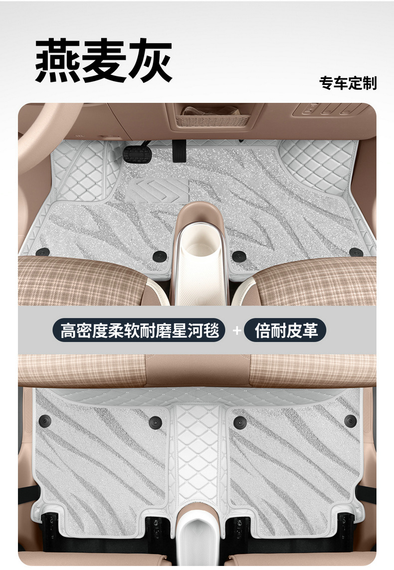 Leapmoon A10 Galaxy Carpet Car Floor Mats, Custom-Fit, Full-Coverage Interior Accessories, Leather Floor Mats