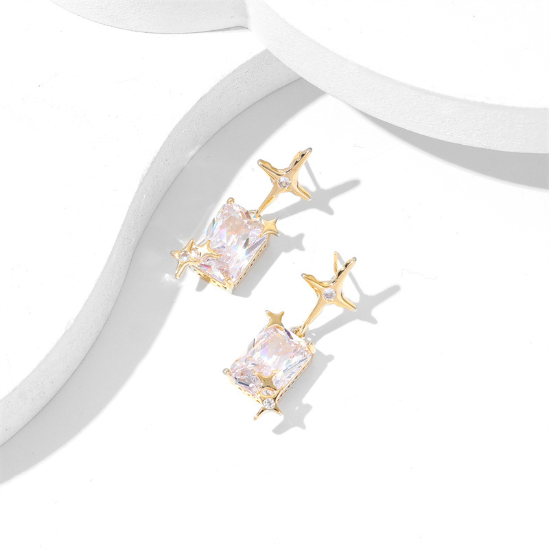 Fashion Star Alloy Inlay Rhinestones Women's Drop Earrings 1 Pair display picture 5