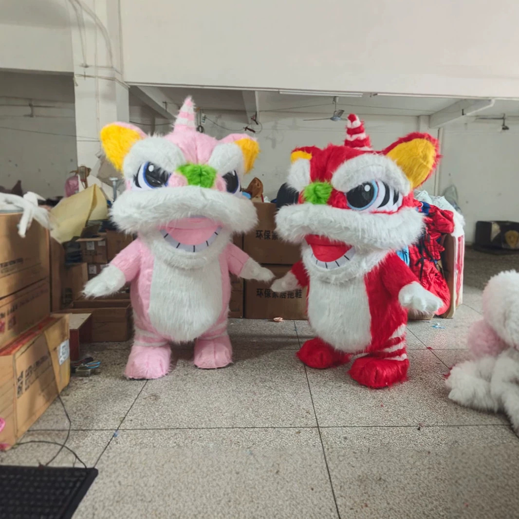 Lion dance inflatable mascot costume for New Year, inflatable lion dance costume for New Year, walkable plush inflatable mascot costume