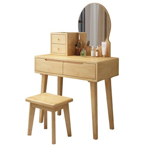 Nordic solid wood dressing table bedroom storage cabinet integrated modern simple light luxury internet celebrity style small mini dressing table